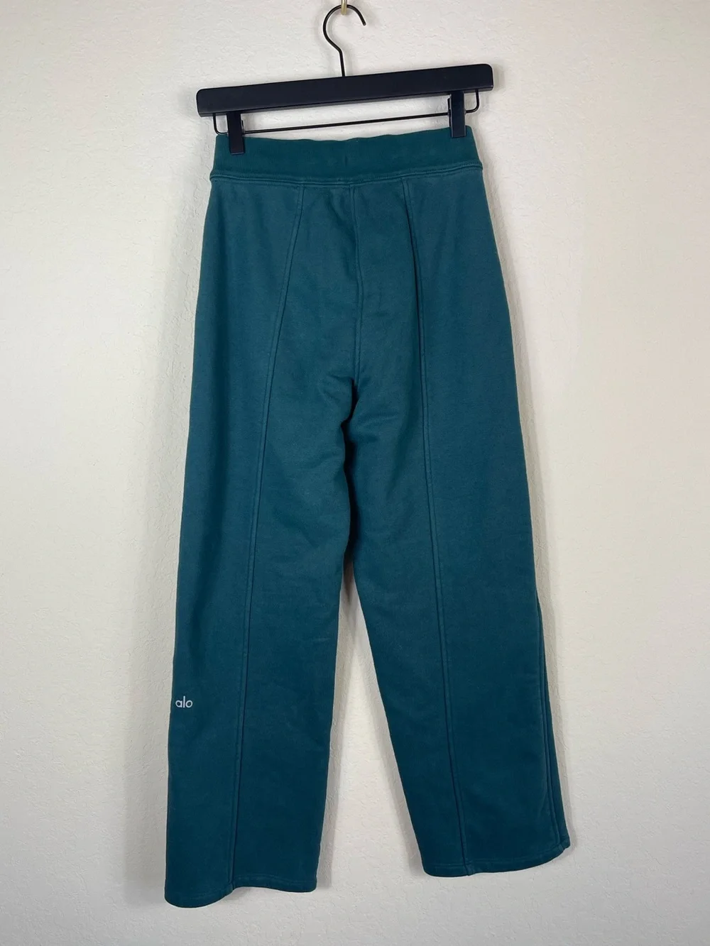 Alo Yoga High-Waist Free Time Straight Heavyweight Sweatpant Midnight Green S
